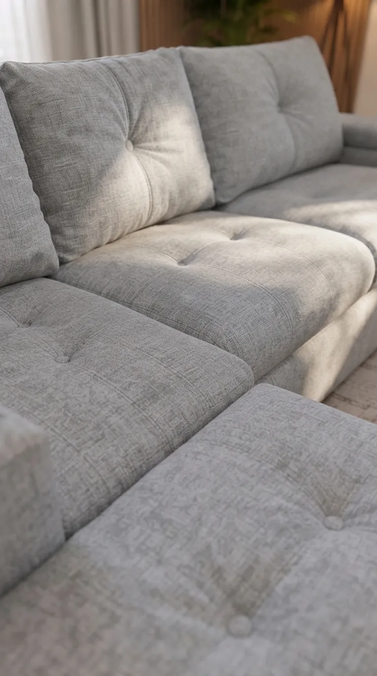 Renueva tu espacio con la Sala Carpet, diseñada para ofrecer el equilibrio perfecto entre sofisticación, estilo moderno y la máxima comodidad. Diseño versátil: Cuenta con una estructura elegante tapizada en tela texturizada de alta calidad en tono gris, ideal para combinar con cualquier tipo de decoración interior. Confort superior: Incorpora cojines de respaldo con detalle capitoné y asientos acolchados que garantizan un descanso placentero todos los días. Medidas ideales: Con unas dimensiones de 2.50 m por 1.80 m, se adapta perfectamente a salas medianas o amplias, optimizando cada rincón con estilo. ¡Escríbenos y pide ya la tuya para transformar tu sala en un lugar único!