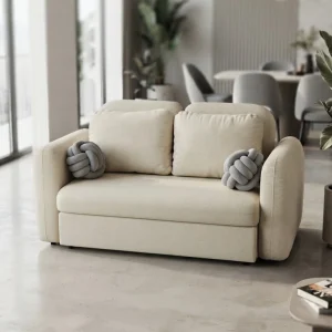 #SofáCama #SofáCloud #MueblesModernos #DiseñoDeInteriores #MicrofibraSuave #MueblesFuncional